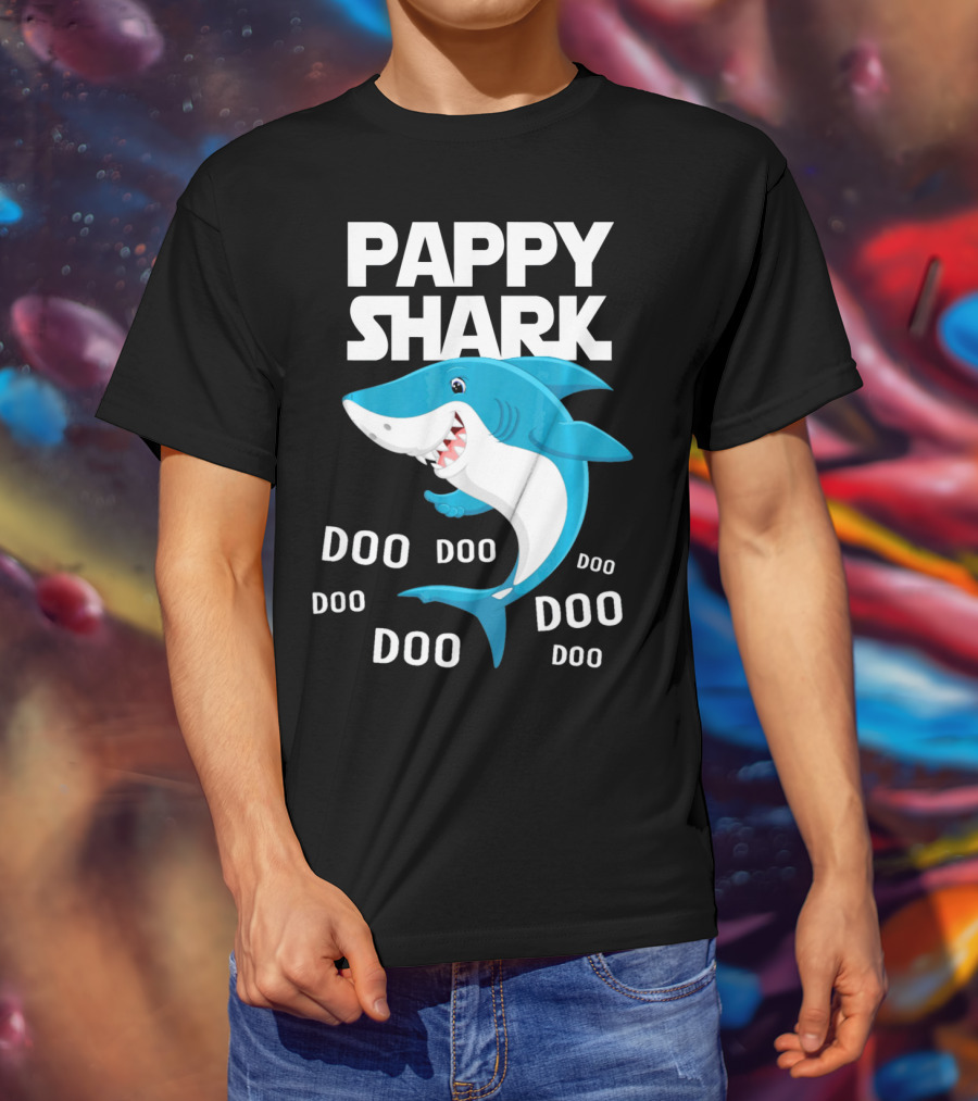 Pappy Shark Doo Doo Doo Grandpa Father's Day T-Shirt