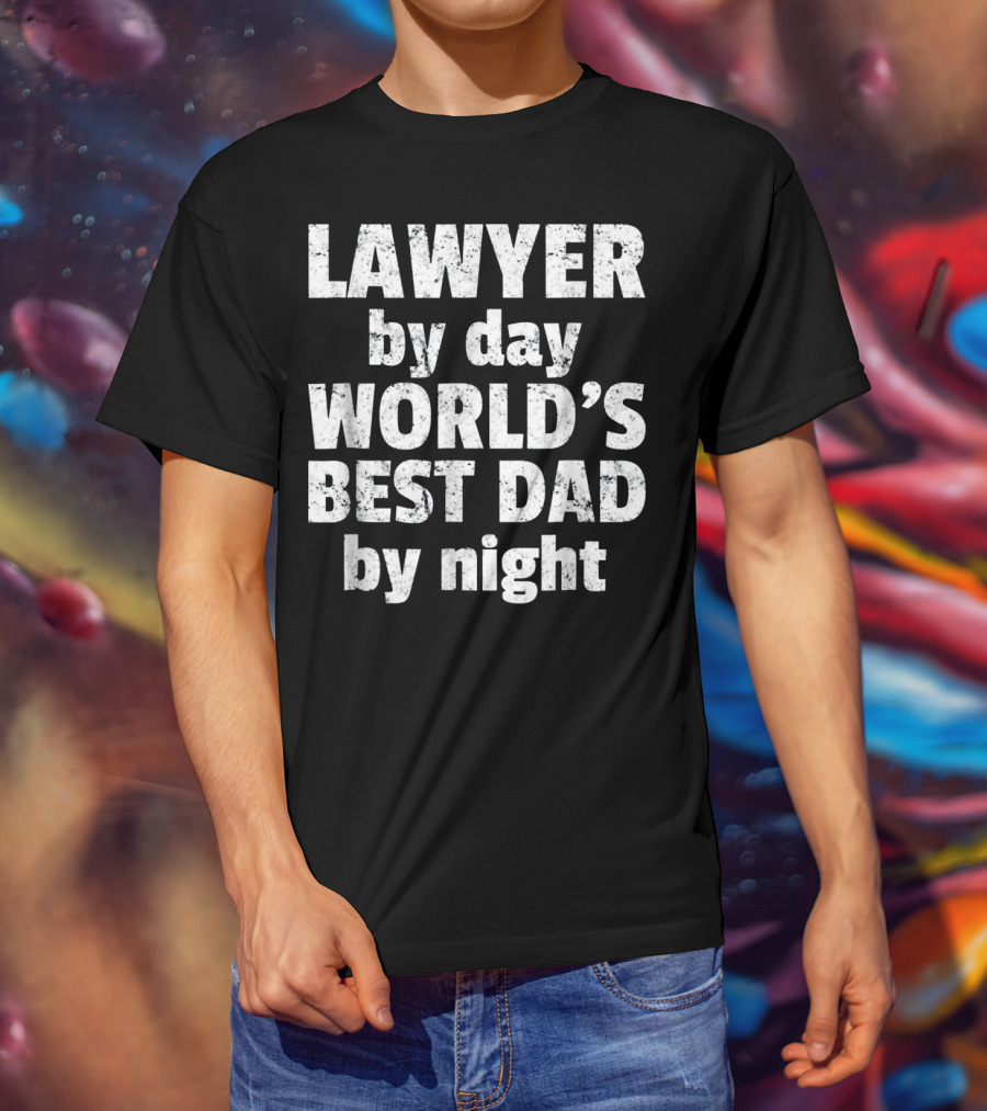 Lawyer By Day World's Best Dad By Night T-Shirt