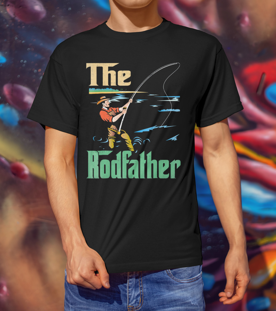 The Rodfather Fishing Fisherman T-Shirt