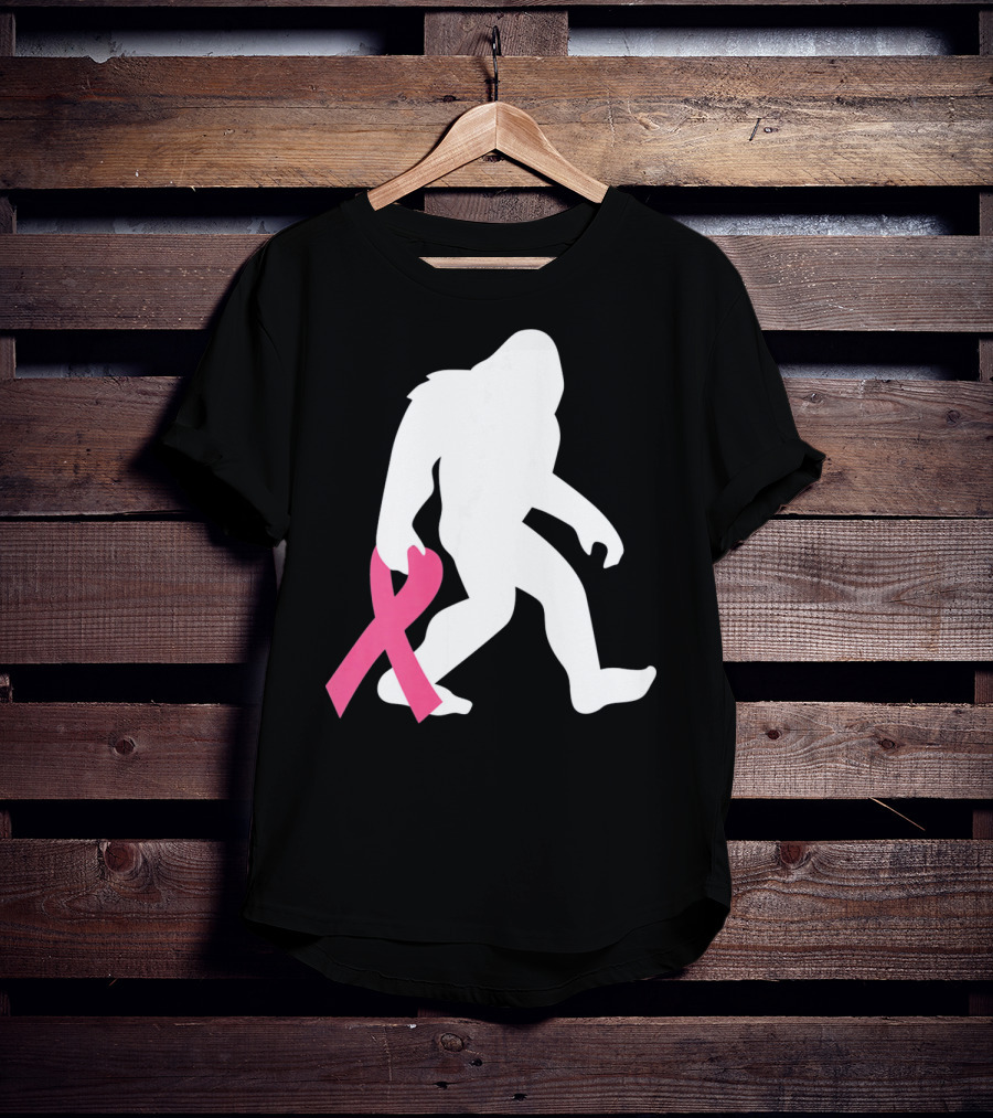 Breast Cancer Awareness Bigfoot Pink T-Shirt