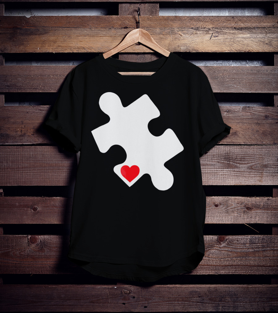Love Autism Awareness Puzzle Heart T-Shirt