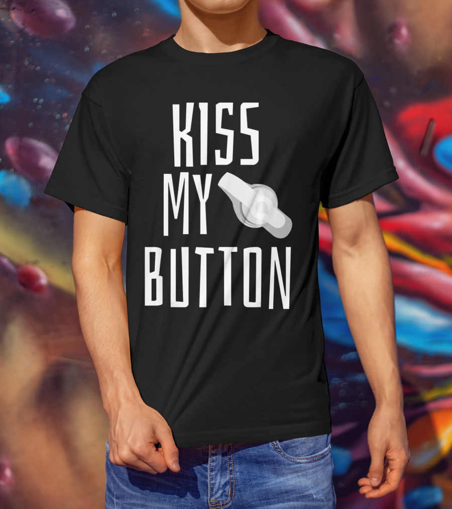 Kiss My Button Feeding Tube Awareness Tu T-Shirt