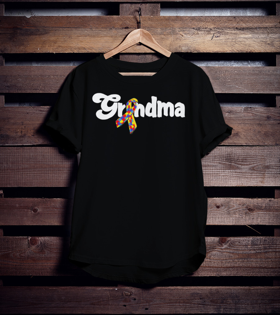 Grandma Autism Awareness Puzzle T-Shirt
