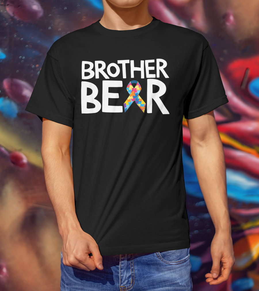 Brother Bear Autism Awareness Puzzle T-Shirt