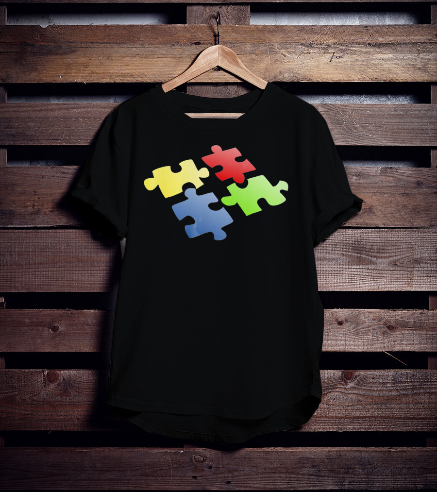 Autism Awareness Puzzle Pieces Colorful T-Shirt
