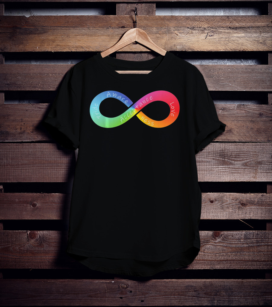 Pride Awareness Acceptance Love Rainbow Infinity Autism Awareness T-Shirt