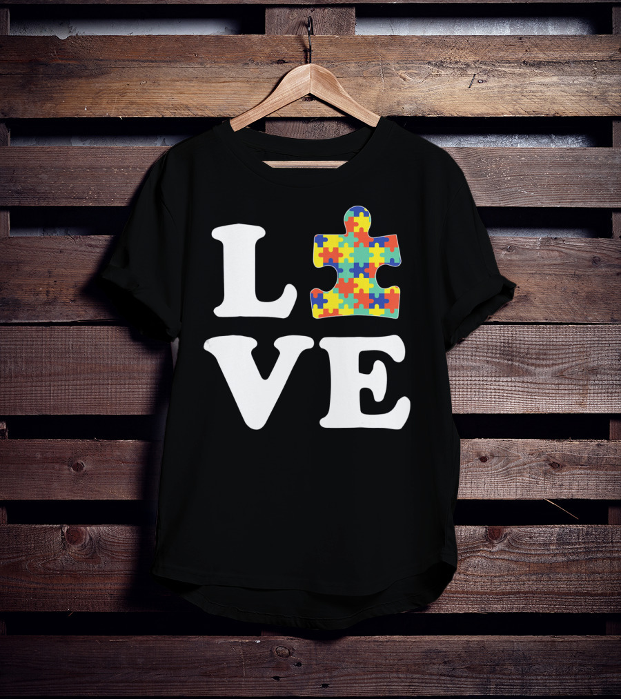 Love Autism Awareness Puzzle T-Shirt