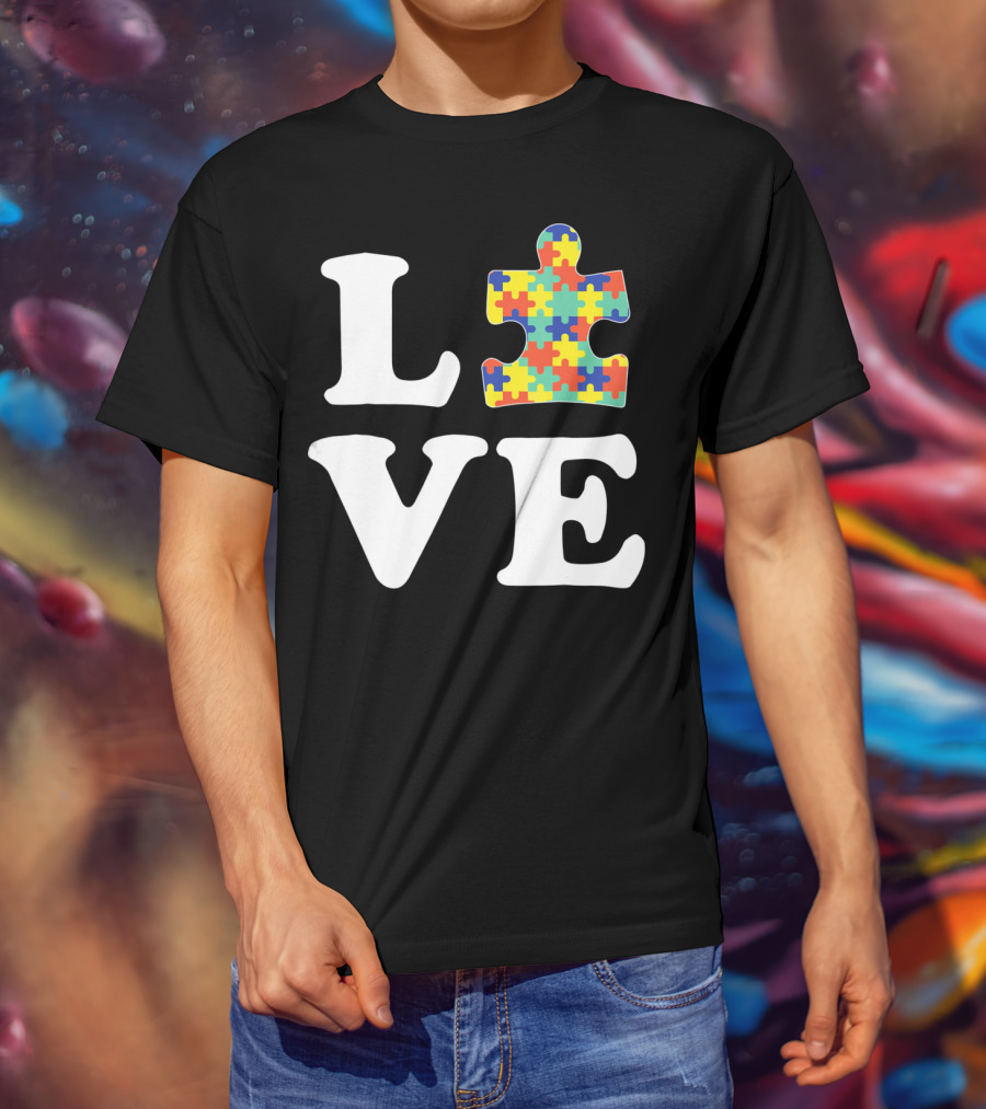 Love Autism Awareness Puzzle T-Shirt