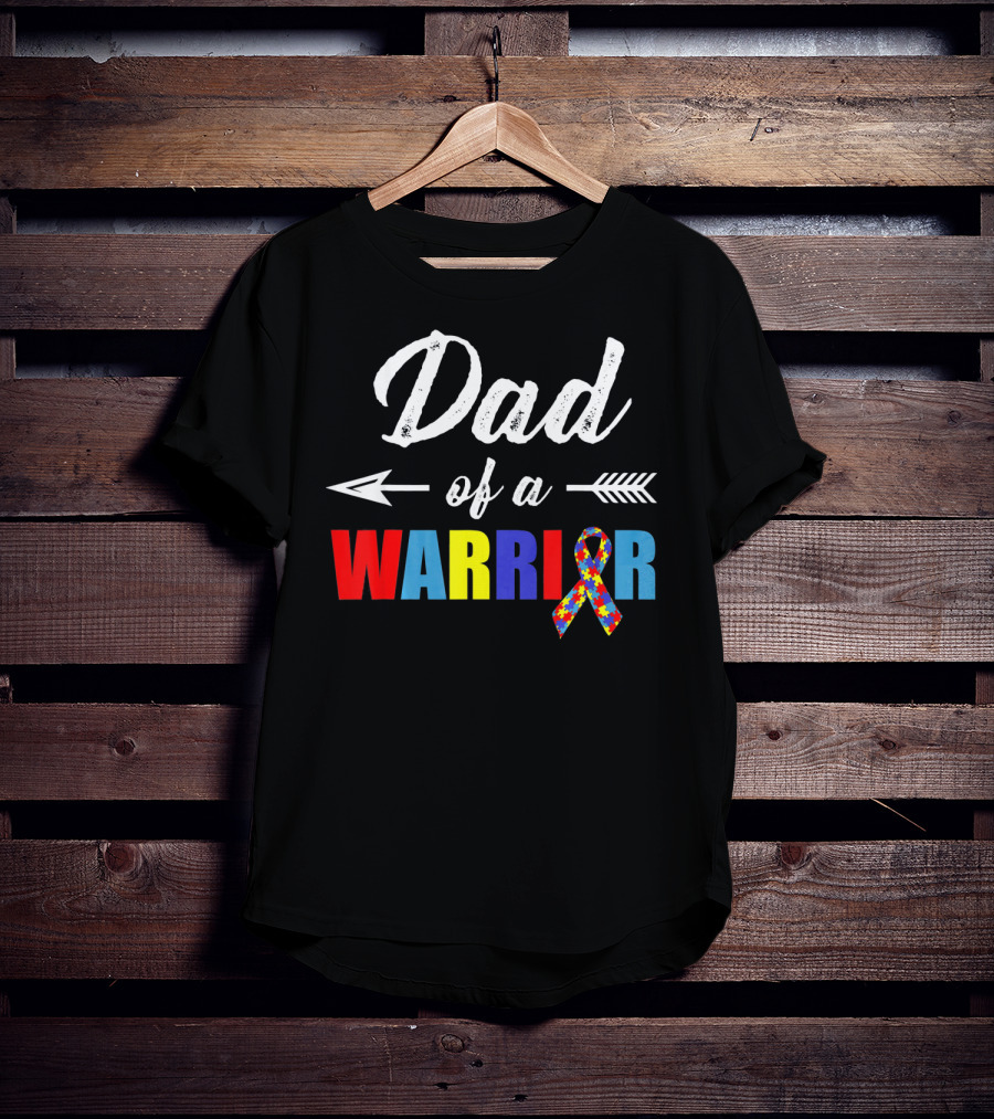 Dad Of A Warrior Autism Awareness T-Shirt