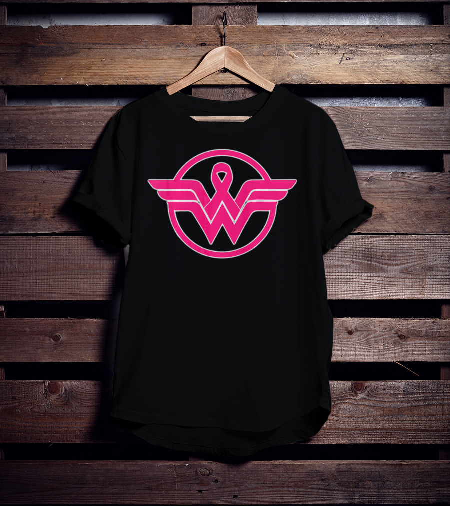 Wonder Woman Breast Cancer Awareness Superhero T-Shirt