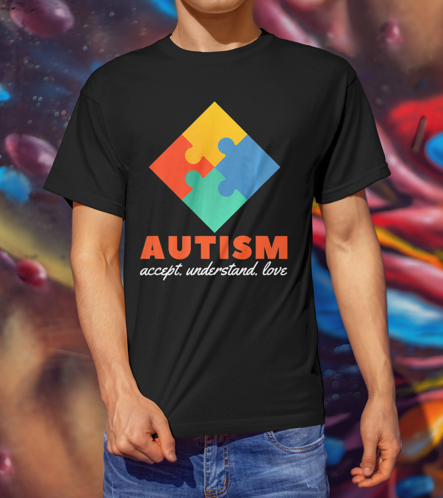 Autism Accept Understand Love Puzzle T-Shirt
