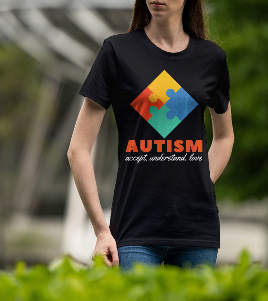 Autism Accept Understand Love Puzzle T-Shirt