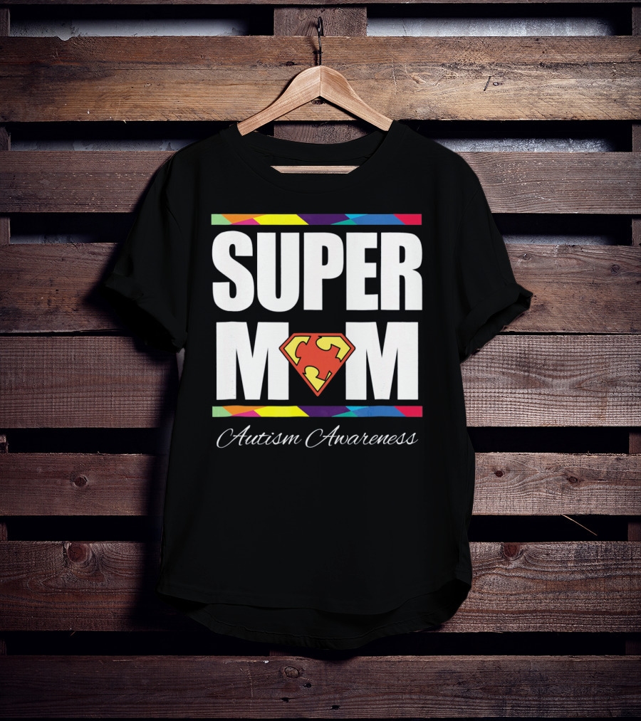 Super Mom Autism Awareness Iconic T-Shirt