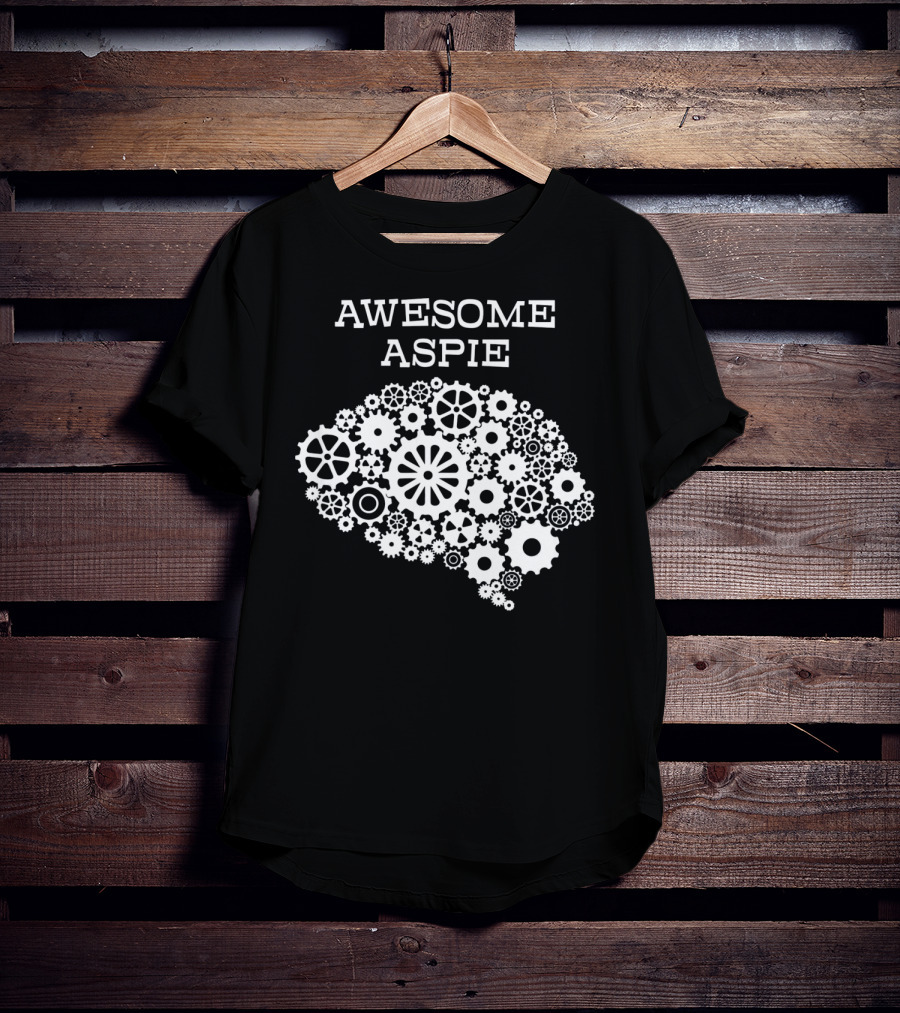 Awesome Aspie Steampunk Brain Autism Awareness T-Shirt