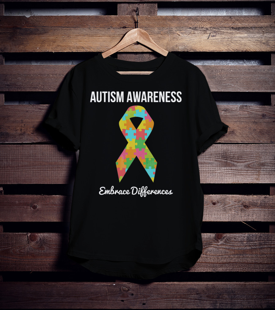 Autism Awareness Embrace Differences Puzzle T-Shirt