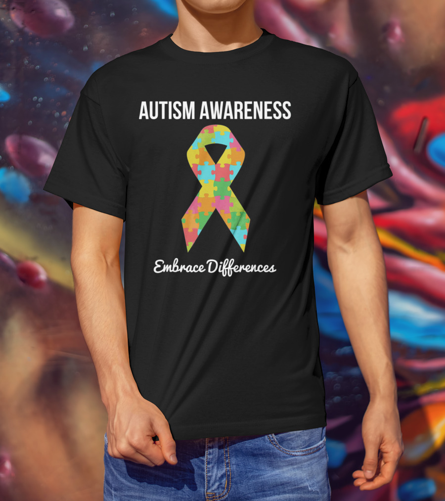 Autism Awareness Embrace Differences Puzzle T-Shirt