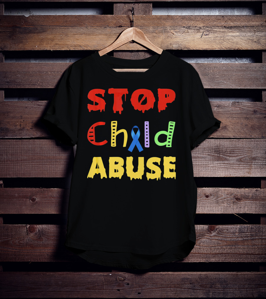 STOP Child Abuse Awareness Blue T-Shirt