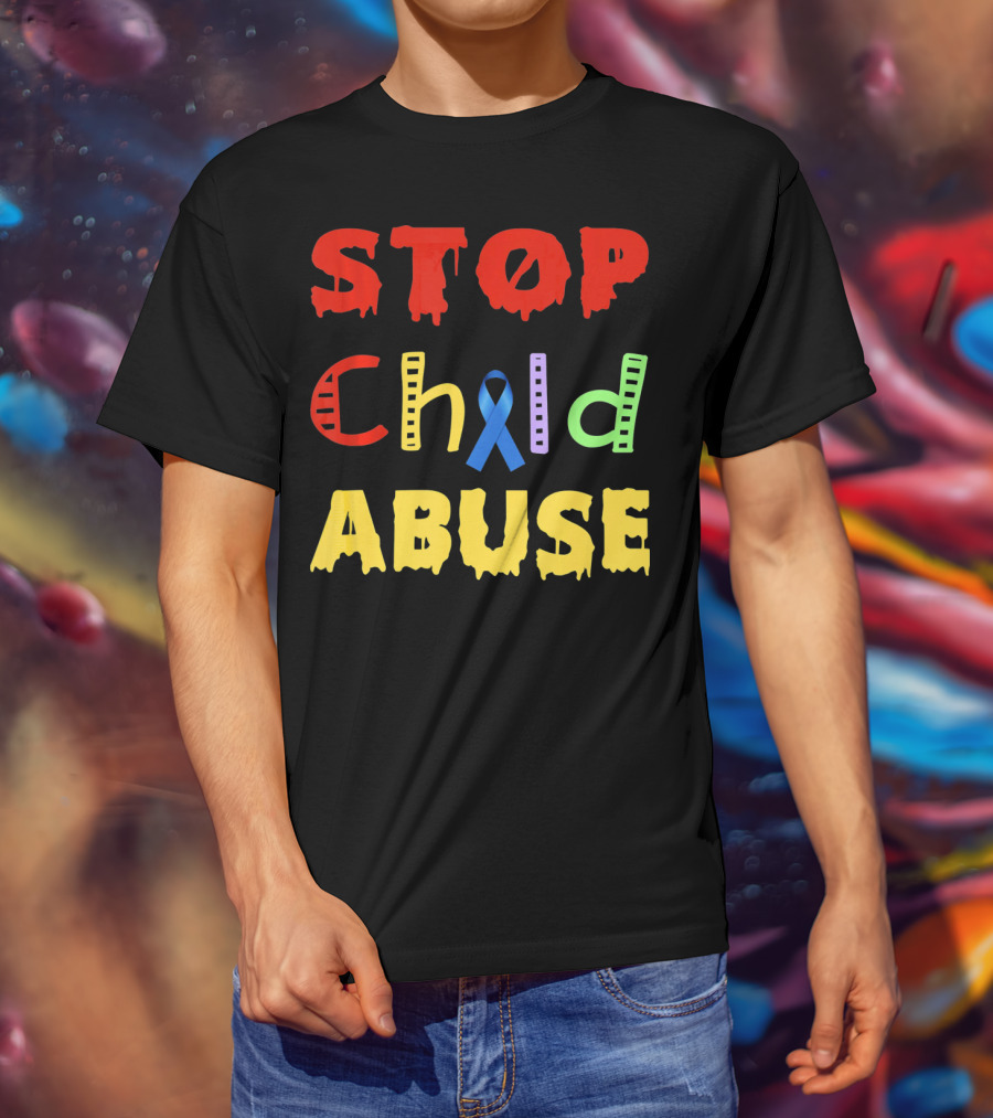 STOP Child Abuse Awareness Blue T-Shirt