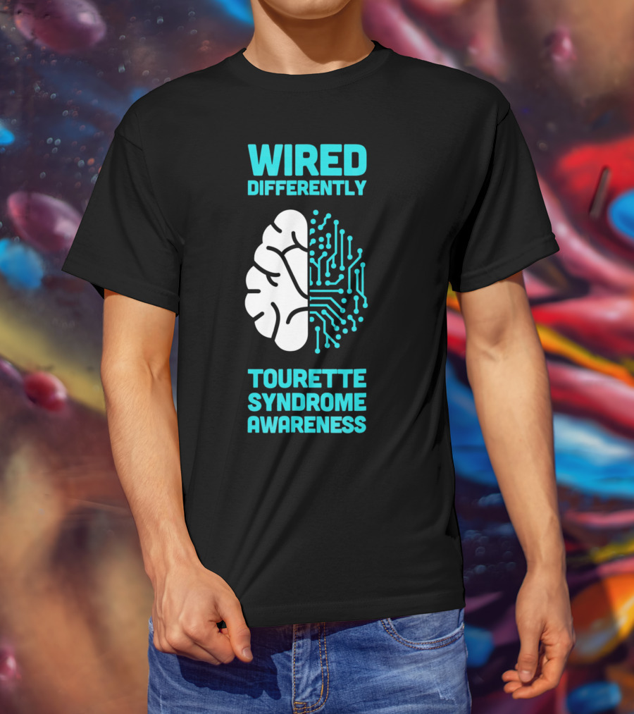 WIRED DIFFERENTLY Tourette Syndrome Awareness T-Shirt