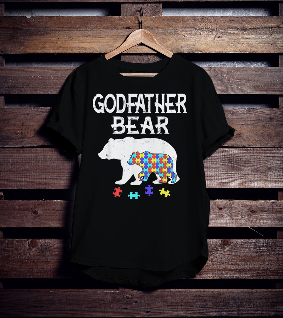 Godfather Bear Autism Awareness Puzzle T-Shirt