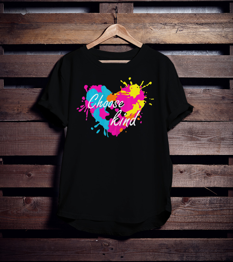 Choose Kind Colorful Heart Autism Awareness T-Shirt