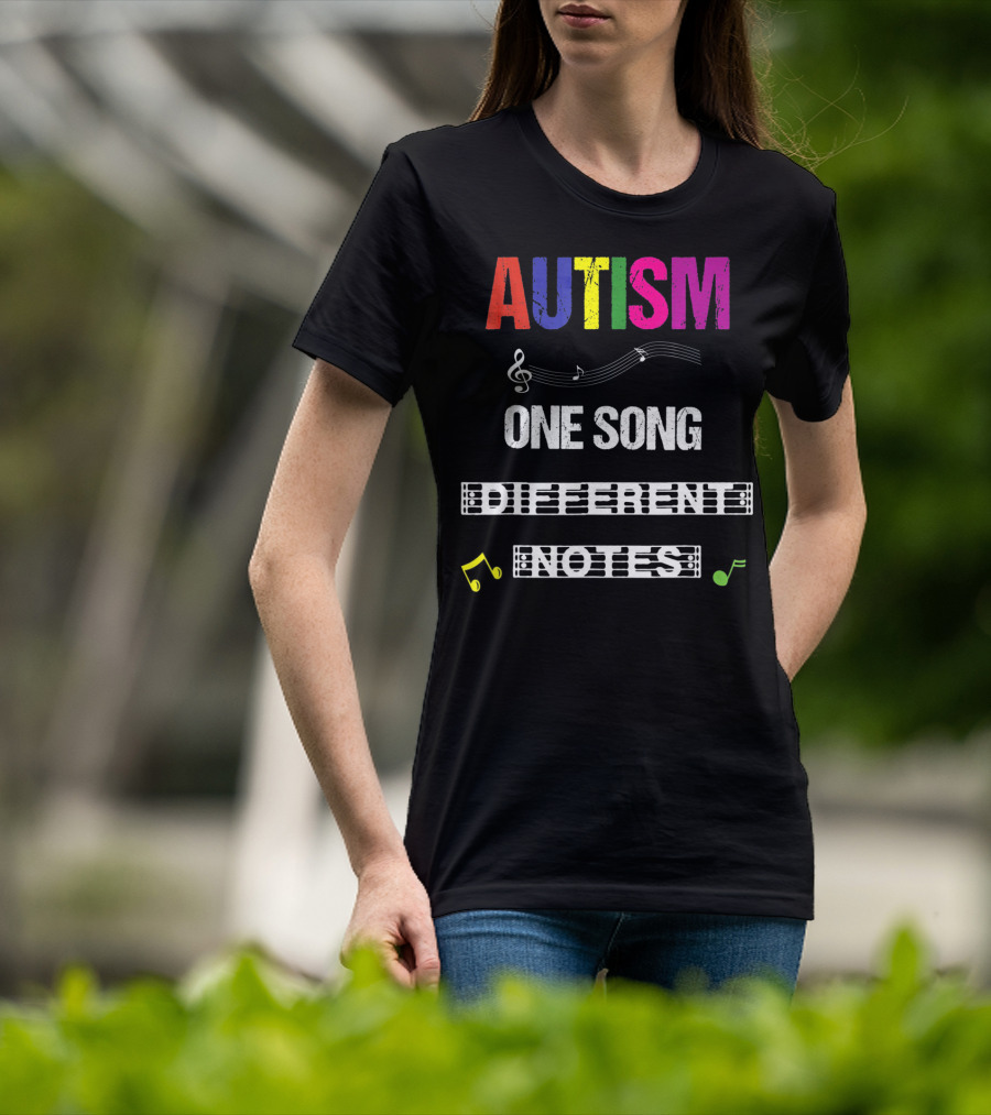 Autism One Song Different Notes T-Shirt