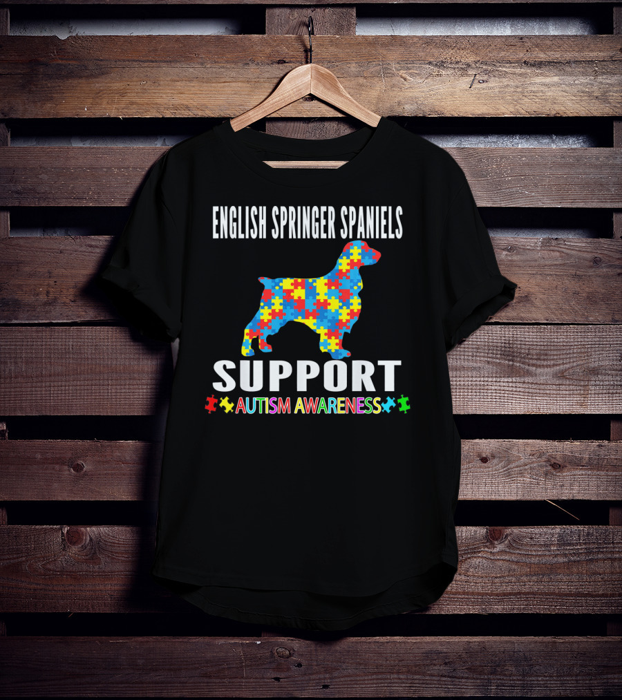 English Springer Spaniels Support Autism Awareness T-Shirt