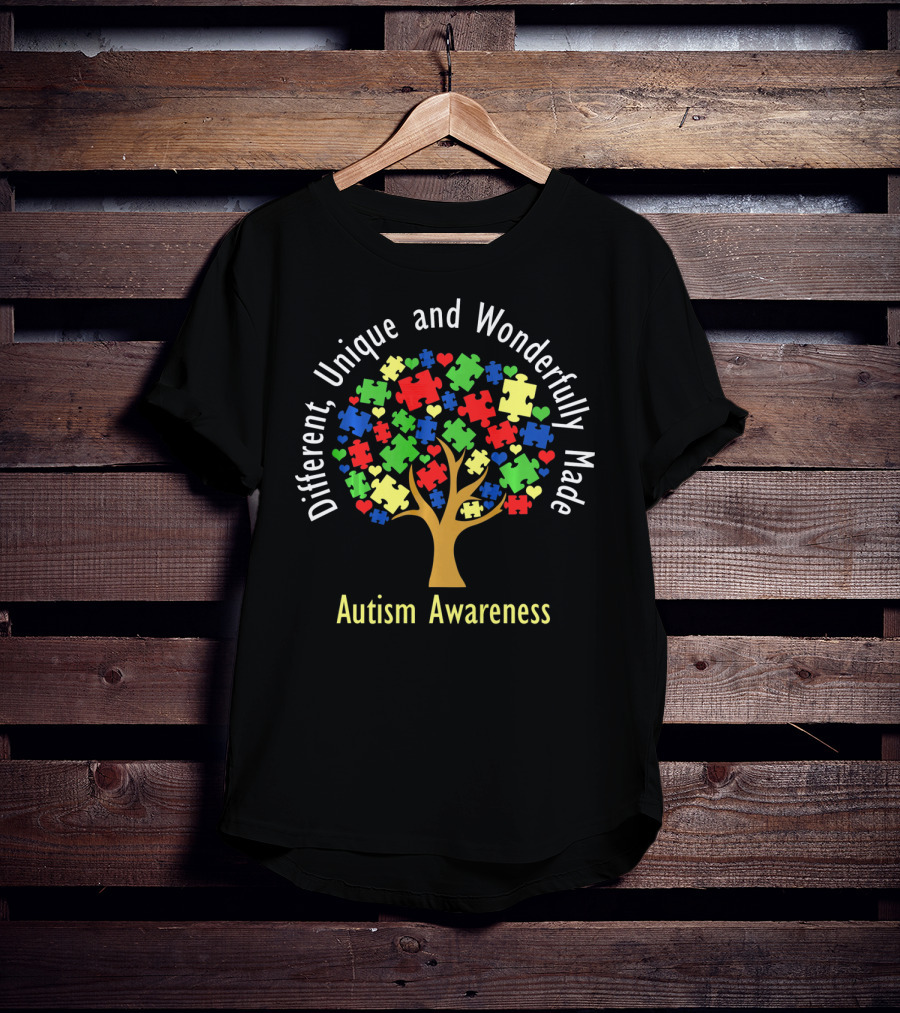 Different Unique And Wonderfully Made Autism Awareness T-Shirt