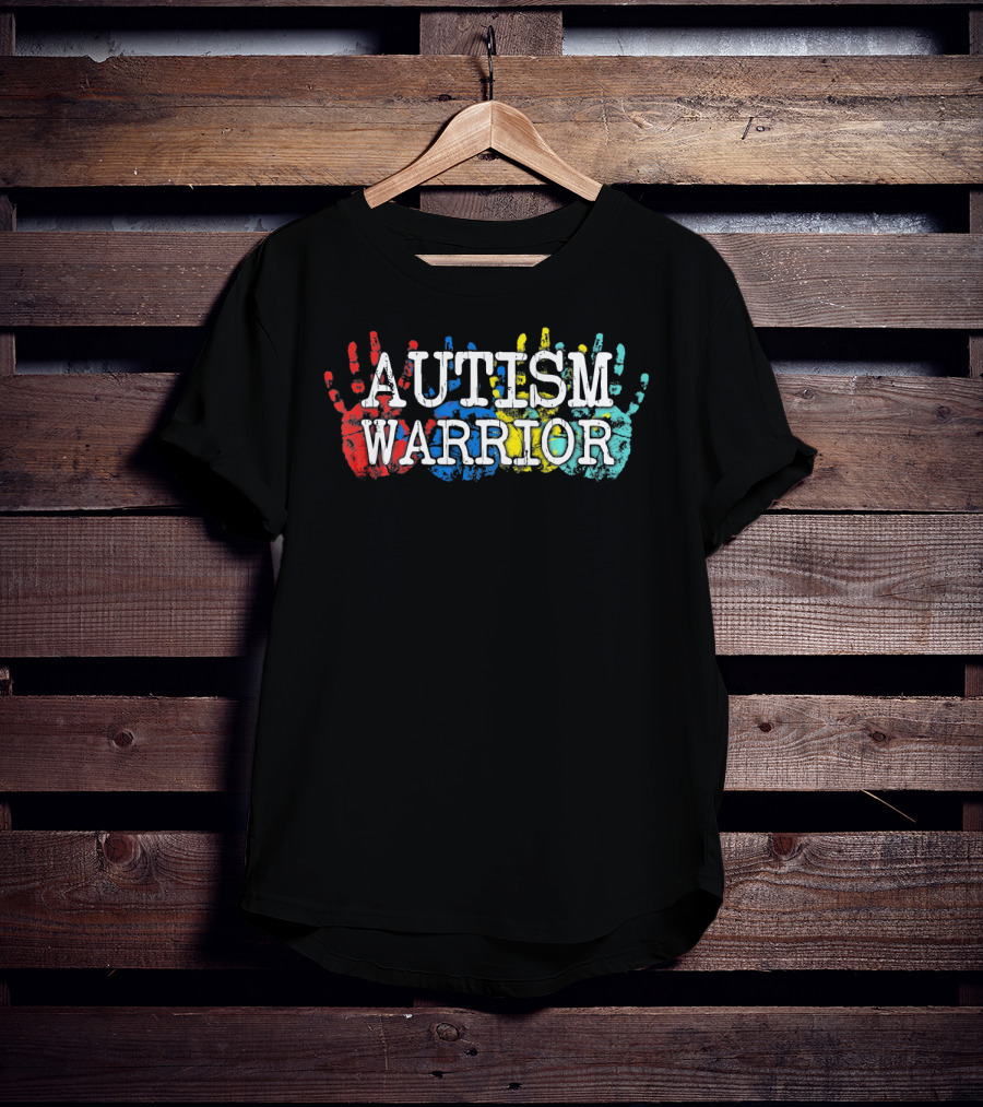 AUTISM WARRIOR Handprint Colors T-Shirt