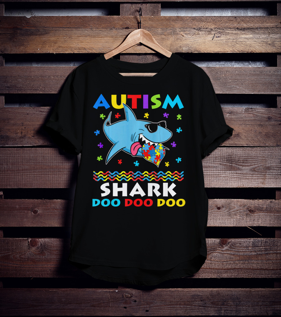 Autism Shark Doo Doo Doo Funny Awareness Day T-Shirt