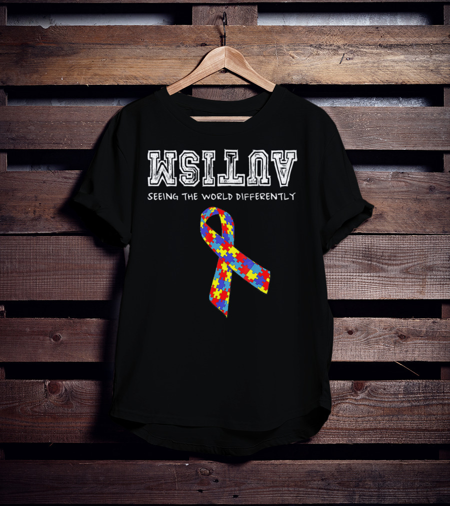 Autism Awareness Seeing The World Differently Puzzle T-Shirt