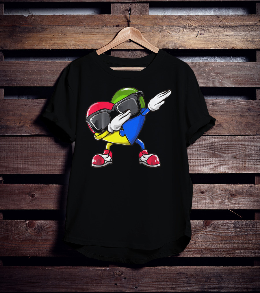 Valentines Day Dabbing Heart Puzzle Autism Colorful T-Shirt