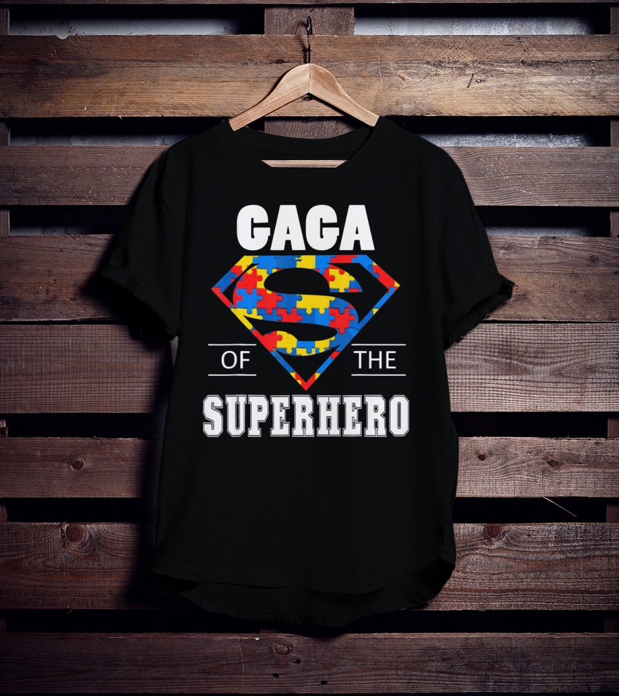 Gaga Superhero Autism Awareness Day T-Shirt