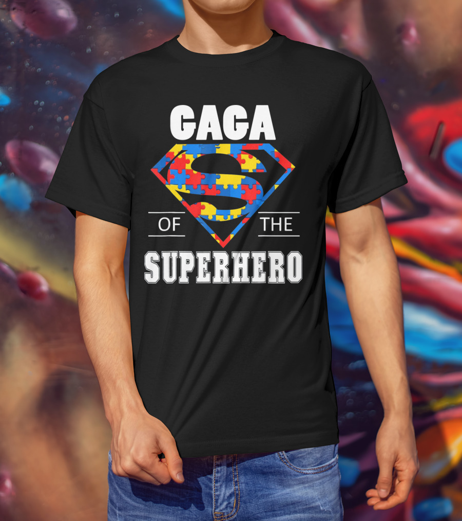 Gaga Superhero Autism Awareness Day T-Shirt