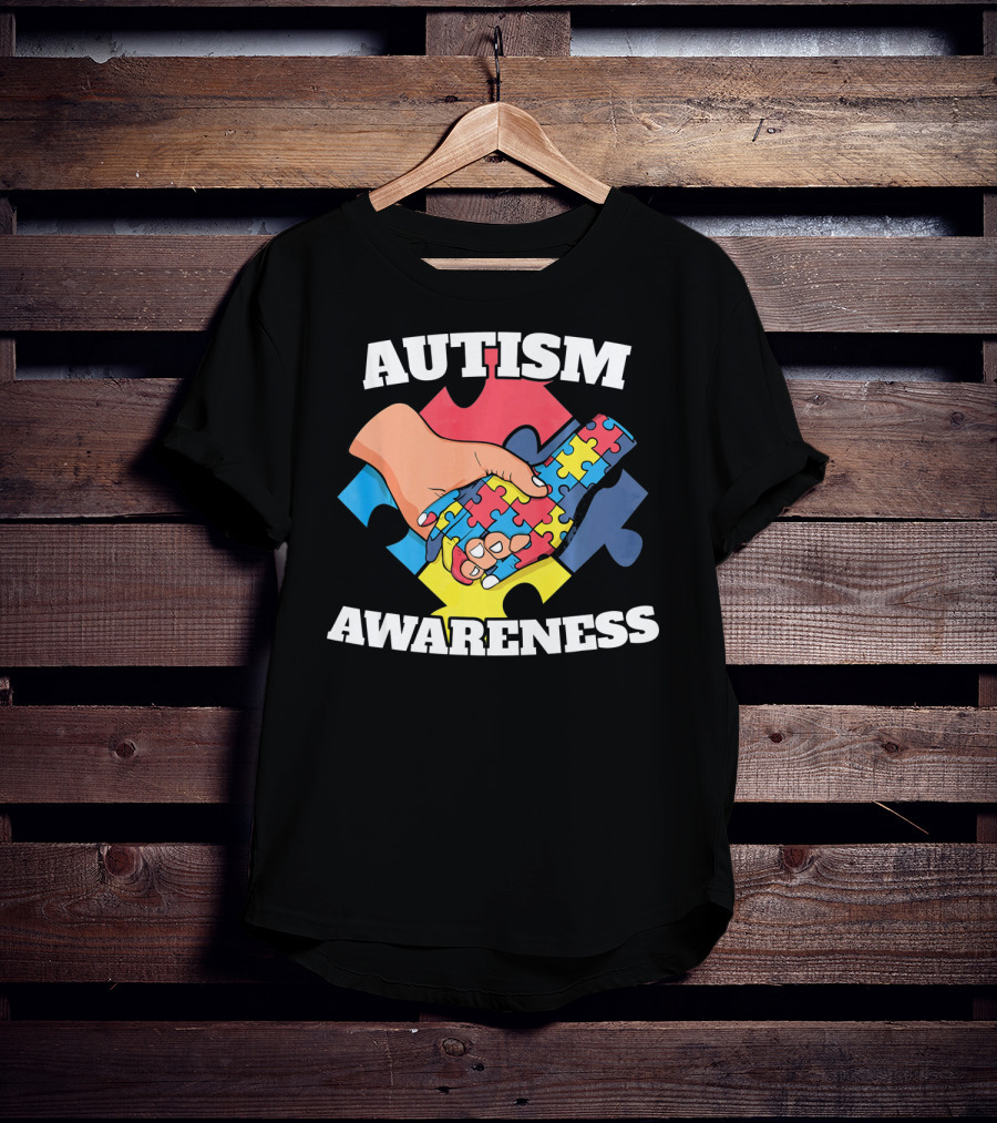Autism Awareness Puzzle Piece Handshake 2 April Au T-Shirt