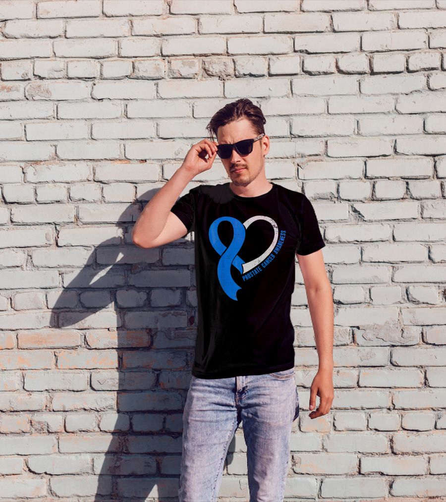 Prostate Cancer Awareness Heart T-Shirt
