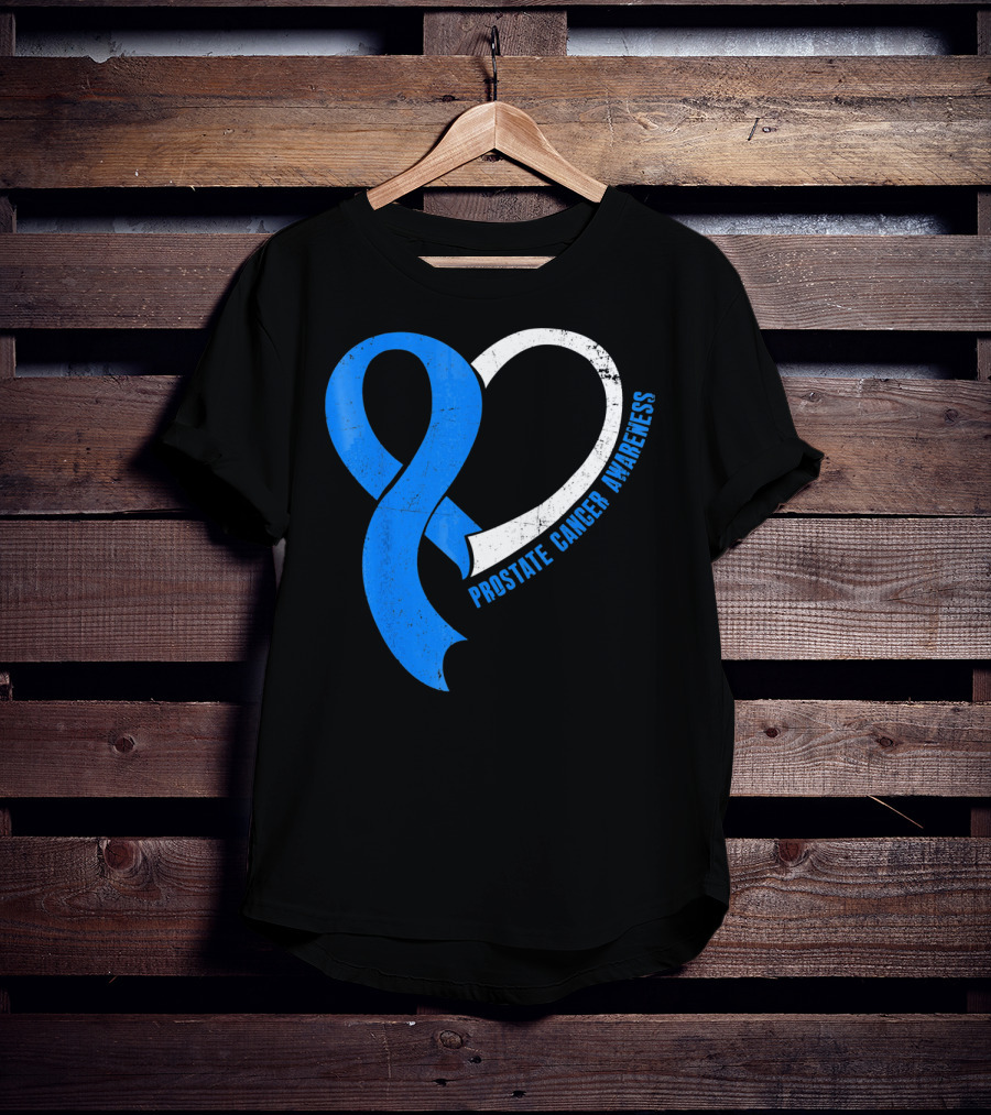 Prostate Cancer Awareness Heart T-Shirt