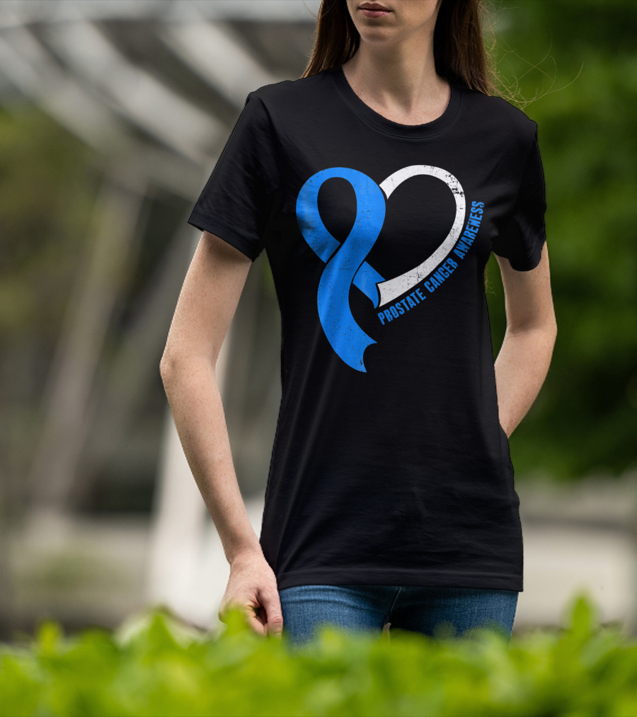 Prostate Cancer Awareness Heart T-Shirt