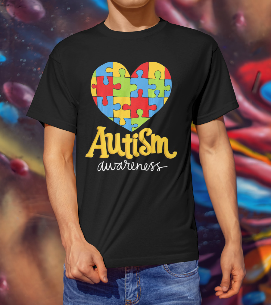 Puzzle Heart Autism Awareness Autism T-Shirt
