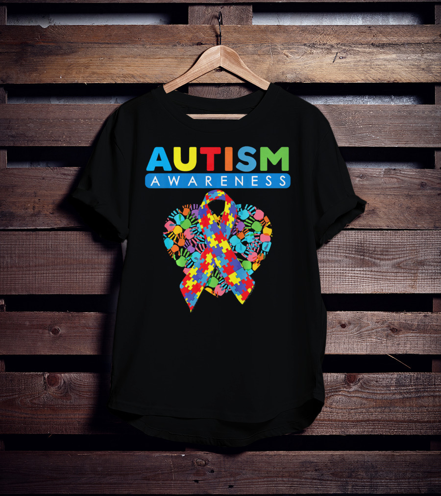 Autism Awareness Puzzle Ribbon Heart T-Shirt