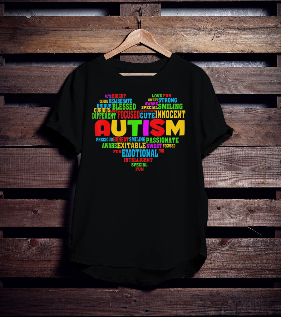 Autism Awareness Heart Emotional Focused Innocent Unique Blessed T-Shirt
