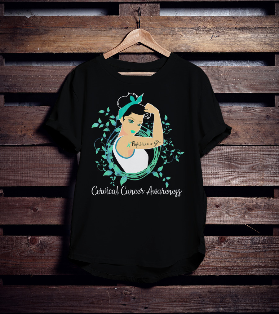 Cervical Cancer Awareness Fight Like A Girl T-Shirt