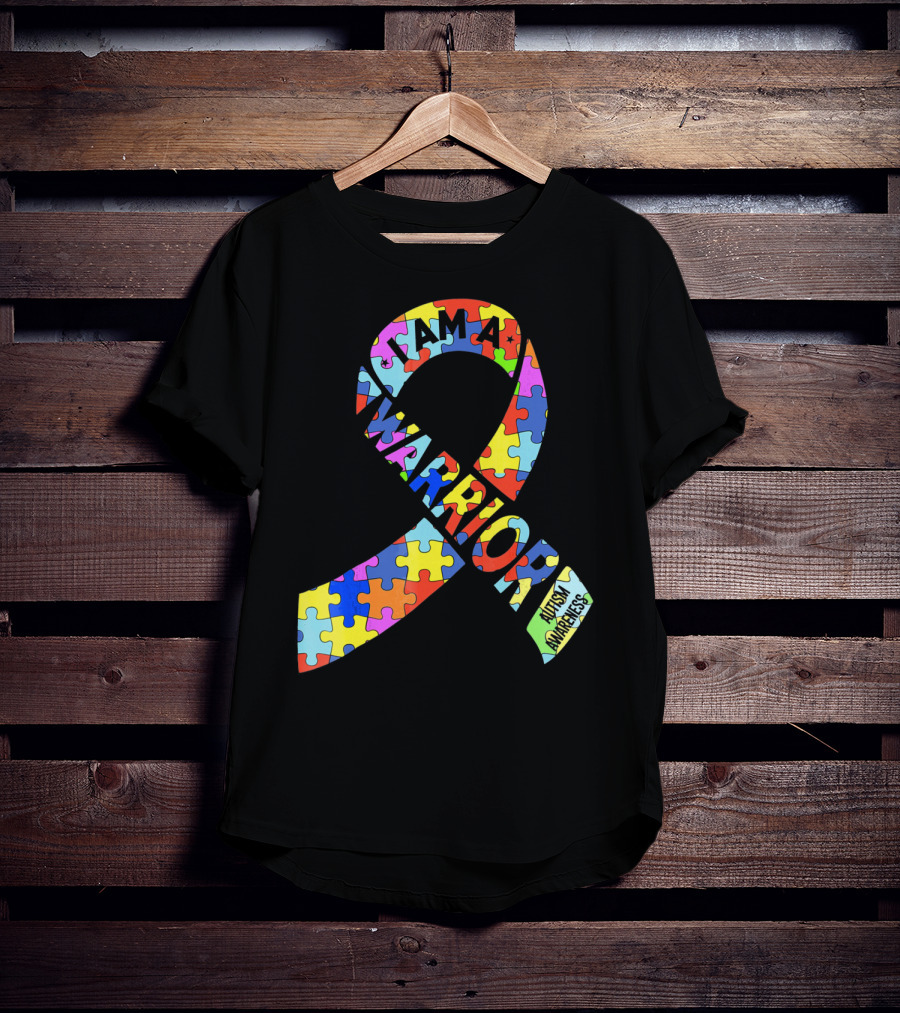 I Am A Warrior Autism Awareness Puzzle T-Shirt