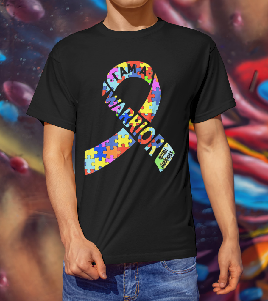 I Am A Warrior Autism Awareness Puzzle T-Shirt
