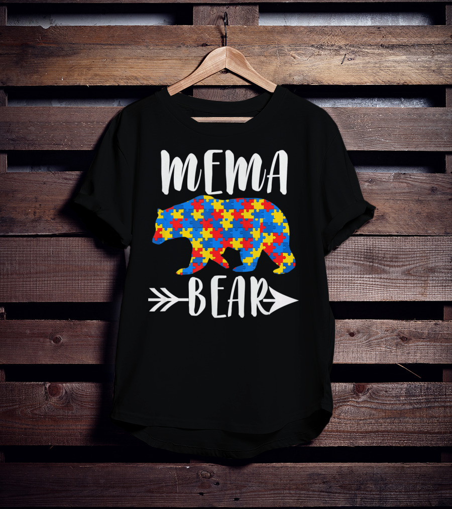 Mema Bear Autism Awareness Puzzle T-Shirt