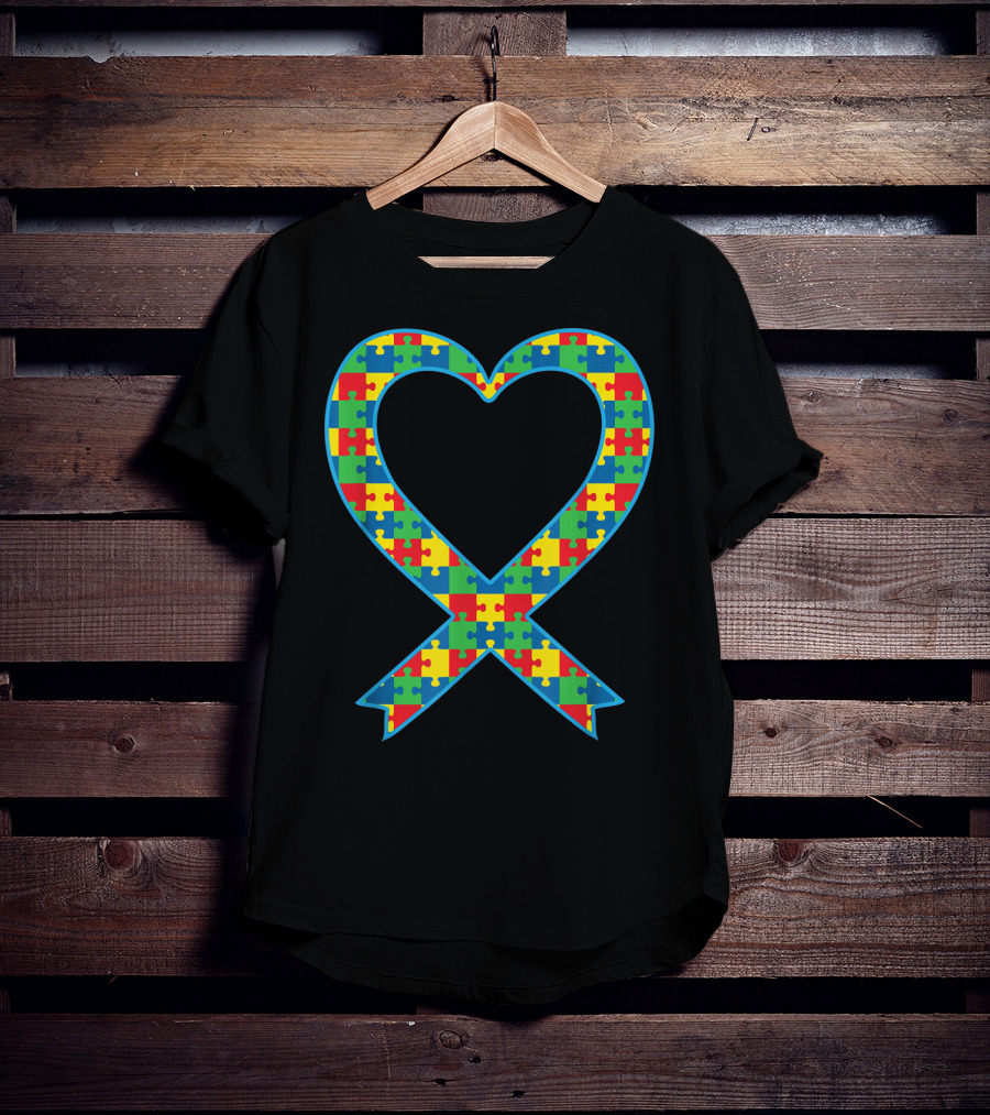 Autism ASD Aspergers Puzzle Heart T-Shirt