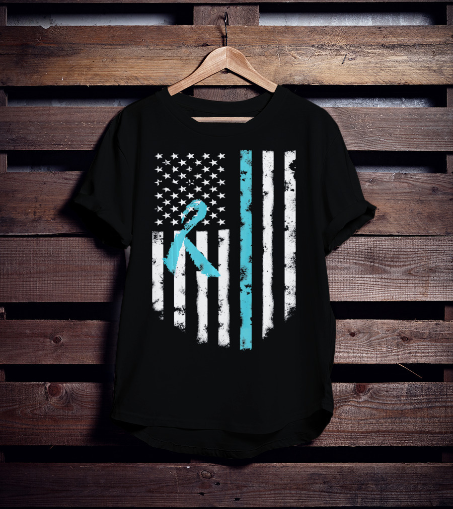 Scleroderma Awareness Support American Flag T-Shirt