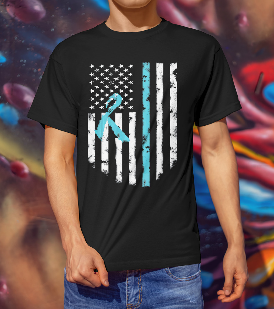Scleroderma Awareness Support American Flag T-Shirt