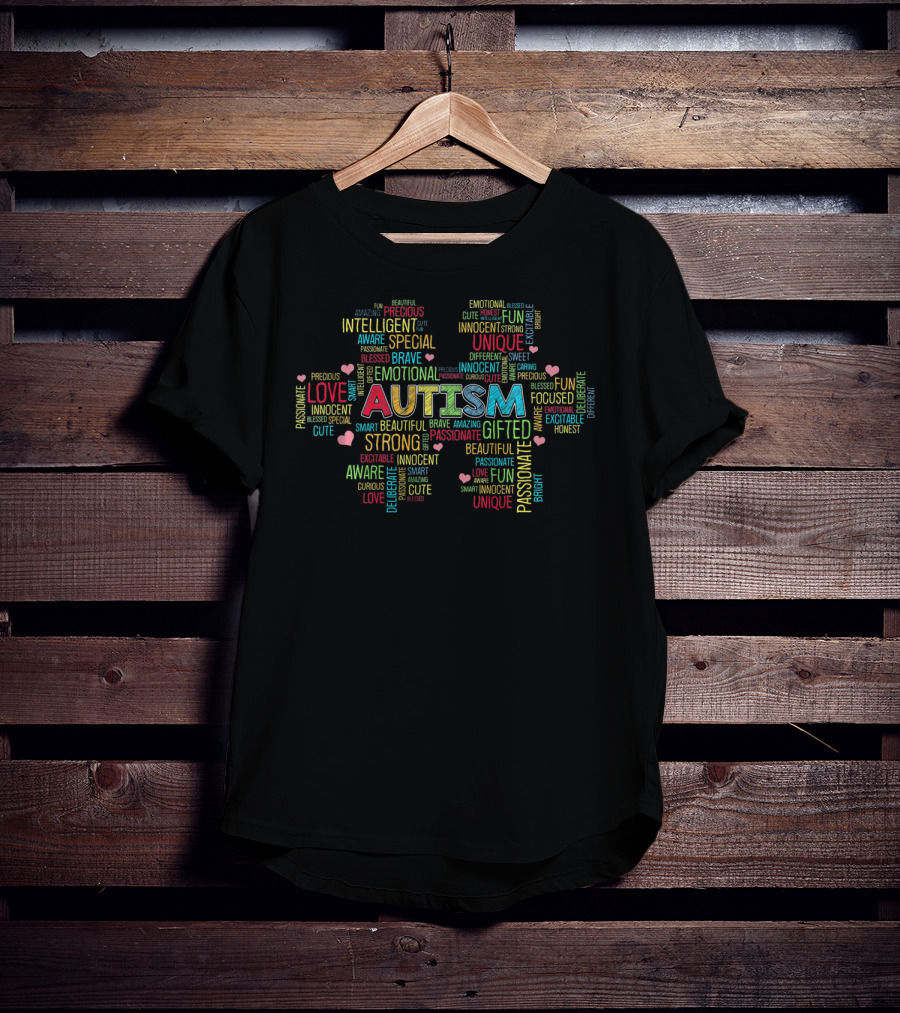 Autism Charm Puzzle World Autism Awareness Fun Unique Intelligent Emotional Strong Gifted Different Innocent Passionate T-Shirt