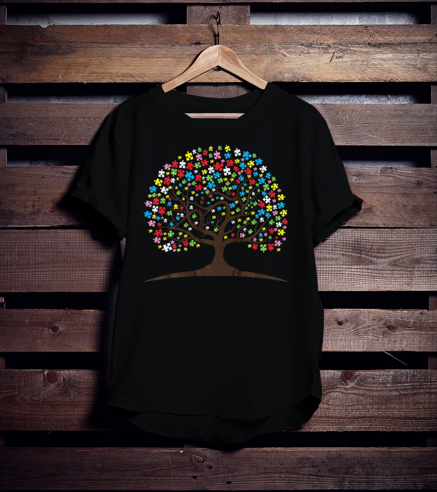 Autism Awareness Puzzle Tree T-Shirt